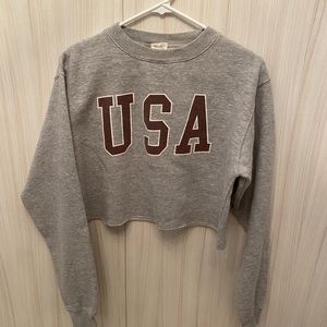 Brandy Melville John Galt Cropped Crew-Neck